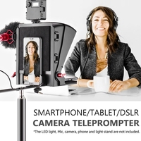 Téléprompteur universel portable pour smartphone/tablette/appareil photo reflex numérique pour l'enregistrement vidéo et la diffusion en direct