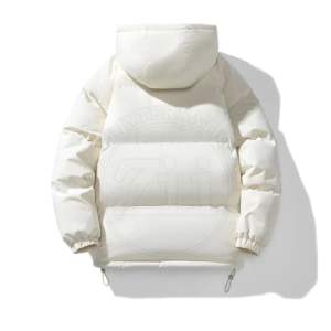 Vente en gros OEM personnalisé Veste bouffante à fermeture éclair imprimée de grande taille pour hommes avec logo personnalisé Design d'hiver et poches - Product Image 2