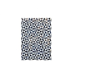 Tapis en cuir de vachette véritable noir et blanc cheveux sur tapis de fourrure pour la décoration intérieure et extérieure du bureau à domicile - Product Image 1