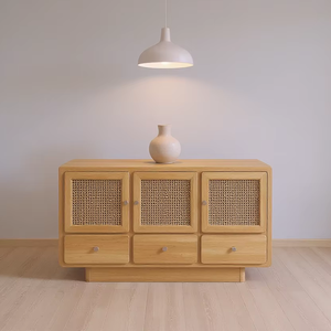 100% Armoire minimaliste en bois de teck fabriquée en Indonésie pour meubles de maison et d'intérieur - Product Image 1