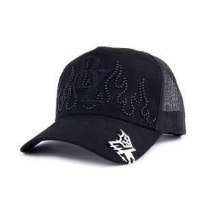 หมวกเบสบอลหนังนิ่มปักโลโก้ได้ตามต้องการหมวกตาข่ายใส่คนขับรถบรรทุกพร้อมเครื่องประดับโลหะ - Product Image 2