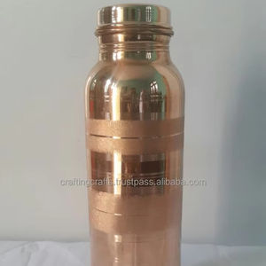 Botella de Agua de Cobre Puro de 1000 ml, Estilo Deportivo, con Logotipo Personalizable, Acabado Mate, Venta Directa desde India - Product Image 5