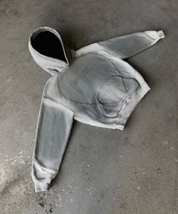 Sudadera con capucha de peso pesado para hombre, ropa de calle, gráfico Vintage, estampado de gran tamaño, camisetas de algodón de peso pesado para hombre - Product Image 2