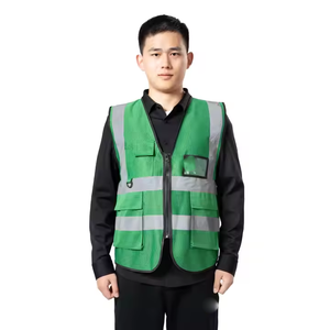 Chaqueta de trabajo de seguridad transpirable reflectante Unisex de alta calidad Logotipo personalizable Ropa de trabajo de poliéster Chaleco DE SEGURIDAD Construcción LED - Product Image 1