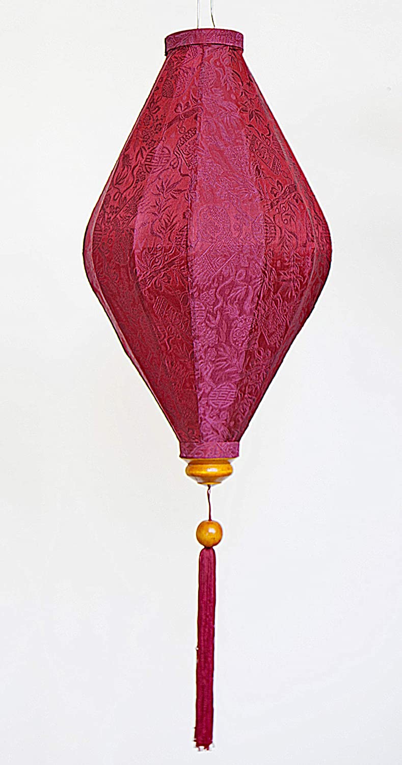 Lanterna Di Seta Asiatica Pieghevole - Decorazione Festiva, 35x35x30 Cm, Stile Vietnamita/Cinese - Foto 2