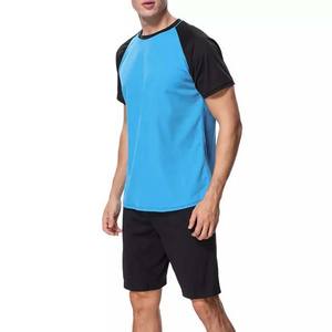 Wholesale Custom Logo <b>Raglan</b> Sleeve Cotton Casual Block Color Fashion Design <b>T</b> <b>Shirts</b> Blank Plain Summer Sportswear Rash Guard - Product Image 3