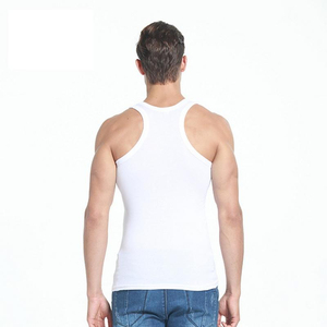 2025 camiseta sin mangas 100% poliéster gimnasio en blanco para hombre cómodo fácil de usar camisetas sin mangas lavables de secado rápido gran variedad de camisetas sin mangas para hombre - Product Image 4