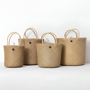 กระเป๋าถือจากหญ้าทะเล ราคาถูกที่สุด กระเป๋าถือจากหญ้าทะเลขายดี กระเป๋าฟาง กระเป๋าสานแบบยั่งยืน - Product Image 4