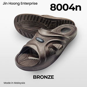 PVC <b>Men</b> Dark Grey Sandals Lightweight Anti Slip Comfortable Casual <b>Slippers</b> Bulk Wholesale Supplier @migo 8004n Made Malaysia - Product Image 4