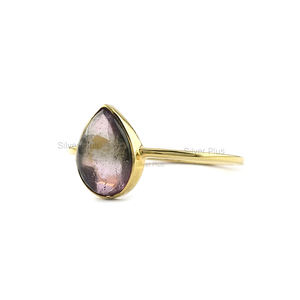 แหวนทัวร์มาลีนแตงโมทองคำ14K เครื่องประดับแฟชั่นสำหรับงานแต่งงานและปาร์ตี้ผลิตในอินเดีย - Product Image 3