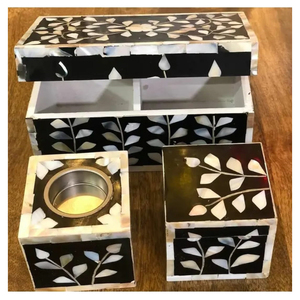 Brûleur à encens Bakhoor en os incrusté de haute qualité, plateau, boîte, décoration religieuse, fraise, décoration de la maison, émail imprimé de haute qualité - Product Image 6