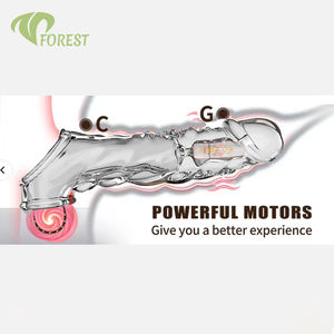 TT-Forest Männlicher Penis Verzögerter Samenerguss Vibrations-Wolfszahn-Hülle Verdickter Wiederverwendbarer Dildo-Kondom Umweltfreundlich - Product Image 3