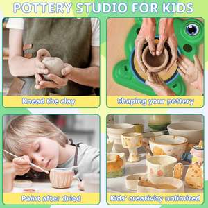 Kit de peinture sur poterie Bview Art MiniComplete, arts et artisanat pour enfants, <span class=keywords><strong>argile</strong></span> à séchage à l'air, fournitures d'art, jouets pour filles et garçons, cadeau d'anniversaire - Product Image 3