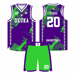 Uniforme de basket-ball imprimé par sublimation de conception personnalisée OEM pour les jeunes et les adultes avec nom et numéro en sergé disponibles dans toutes les tailles - Product Image 1