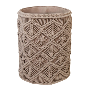 Panier en macramé 2025 en gros de style bohème pour l'intérieur disponible chez Isar International - Product Image 5