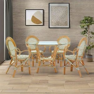 Juego de comedor Bali Bistro Juego de comedor elegante y relajado para espacios de comedor acogedores Experiencia acogedora y contemporánea de Indonesia - Product Image 4