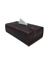 Caja de pañuelos de cuero hecha a mano de primera calidad para el hogar, la Oficina y el uso en hoteles, elegante soporte de pañuelos Rectangular con diseño de recarga fácil - Product Image 4