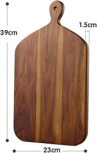 เขียงไม้เนื้อแข็ง คุณภาพพรีเมียม ผิวธรรมชาติ ใช้ในครัว ล้างในเครื่องล้างจานได้ หนา 1.5 ซม. สำหรับการทำอาหารที่สะอาด ปลอดภัย และดีต่อสุขภาพ - Product Image 6