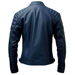 Chaqueta Bomber de Cuero Premium para Hombre, Prenda Exterior de Piel de Vaca, Cierre de Cremallera Impermeable, Forro de Algodón para Invierno - Product Image 2