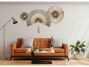 100% negro tejido de bambú decoración de la pared ventilador plegable de bambú decoración de la pared 100% hecho a mano de vietnamita artesano FBA Amazon - Product Image 6