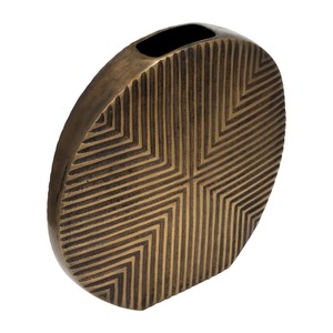 Jarrón Simple negro con detalles dorados, perfecto para dormitorio, escritorio de estudio, sala de estar, salón y regalo creativo o uso decorativo - Product Image 3