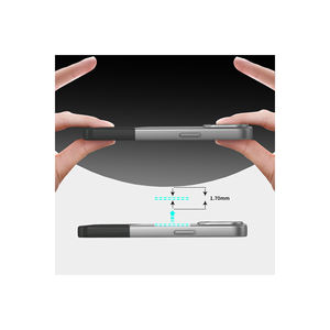 Coque en silicone liquide premium TDOM Double Cover compatible MagSafe pour iPhone 15 Pro Max, coque double élégante en gris - Product Image 3