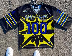 Personalizado con cuello en V Boxy Sublimado Jersey Camisetas Impreso Fútbol Vintage Boxy Oversized Retro Mesh Jersey - Product Image 2