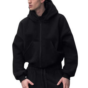 Sweat à capuche zippé noir pour homme, style streetwear tendance, masque ninja, sweat à capuche zippé, vente chaude - Product Image 4
