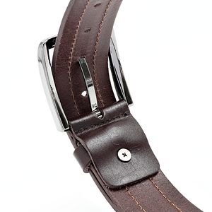 Cinturón de Cuero Genuino de Vaca Marrón Hecho a Medida de Alta Calidad para Hombre, Cinturón de Diseño con Hebilla Personalizada y Longitud a Medida, Hecho a Mano - Product Image 3