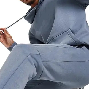 Custom Logo Mens Solid Spring Heavy Weight Plus Size Eco-Friendly Reversible 100% Cotton <b>Track</b> <b>Suit</b> with Hoodie - Product Image 1