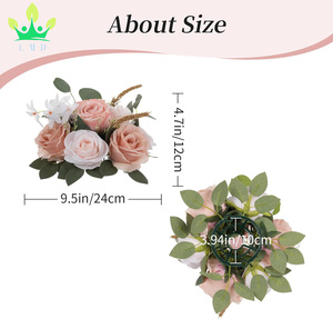 Fiori artificiali palla matrimonio centrotavola rosa polverosa per la tavola di seta baciare Bouquet accordi per la festa decorazione per la casa - Product Image 2