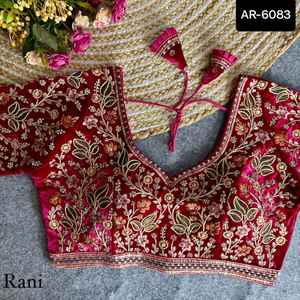 Indian Traditional Wear Ready to Wear Heavy Soft <b>Velvet</b> <b>Blouse</b> for Saree and Lehenga Choli Bridal Wear Heavy Work <b>Blouse</b> - Product Image 5