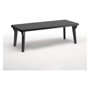Bergen Extendable Anthracite Polypropylene Outdoor <b>Table</b> (160-220x90x74cm) for Bica Polypropylene Outdoor <b>Table</b> Durable - Product Image 1