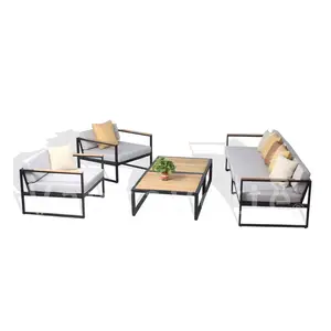 Kamilar Ngoài Trời Sofa Cắt Modular Phòng Chờ Hiện Đại Ghế Nhôm 2 Chỗ Ngồi Nội Thất Sân Vườn