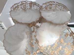 Sous-verres en résine scintillante Aurora faits à la main verres colorés élégants et élégants décor de table étincelant - Product Image 2