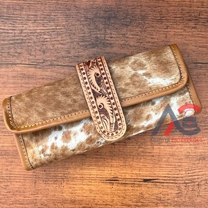 กระเป๋าเครื่องประดับหนังวัวแบบพกพาที่มีคุณภาพสูงกระเป๋าเดินทางพับเก็บได้ - Product Image 1