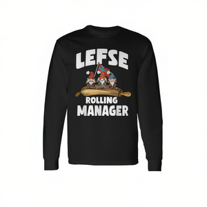 Maglietta a maniche lunghe Lefse Rolling Manager con tema cibo norvegese, design divertente scandinavo per adulti - Product Image 2
