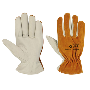 ถุงมือนิรภัยสำหรับงานหนังวัวของผู้ชายสำหรับงานก่อสร้างอุตสาหกรรมและป้องกันแขน - Product Image 4