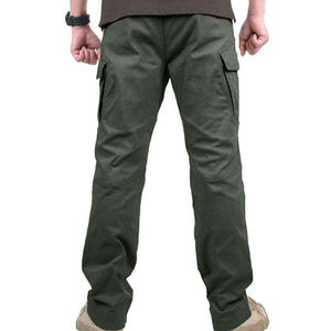 Pantalon cargo tactique confortable pour hommes pantalon 100% coton poches personnalisées Stretch Flexible pantalon décontracté pour hommes - Product Image 2