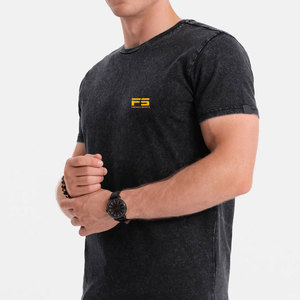เสื้อยืดลายฟอกสีสไตล์ฤดูร้อน เสื้อยืดลายฟอกสีสั่งทำพิเศษ พร้อมโลโก้ตามสั่ง เสื้อยืดแบรนด์ส่วนตัวสำหรับขาย - Product Image 3