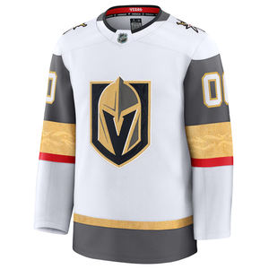 Camiseta de hockey personalizada de oro blanco y gris para hombre, ropa deportiva ligera de manga larga con retazos, camiseta de entrenamiento atlético cómoda - Product Image 2