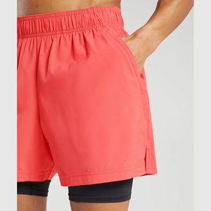 กางเกงขาสั้นสำหรับวิ่งของผู้ชายสำหรับฤดูร้อนกางเกงขาสั้นสองชั้นแห้งเร็วสำหรับออกกำลังกายออกกำลังกายเพาะกาย - Product Image 4