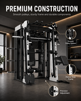 Máquina Smith Multifuncional para Entrenamiento Completo en Interiores, Rack de Fitness para Sentadillas y Press de Banca