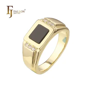 53210072 FJ Fallon เครื่องประดับแฟชั่นแหวนผู้ชายชุบทองเหลือง14K