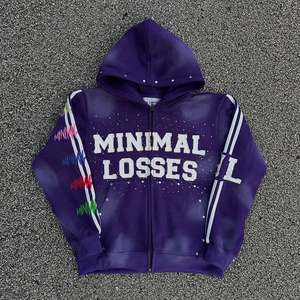 Personnalisé Nouvelle Tendance Rétro Vintage Lavé Épais Coton À Capuche Sérigraphie Hommes Poids Lourd Pull À Capuche Surdimensionné - Product Image 6