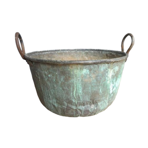 Lo último en macetas grandes de metal de hierro envejecido, macetas elegantes decoraciones de jardín al aire libre, diseño del hogar, hermosa pátina antigua - Product Image 2