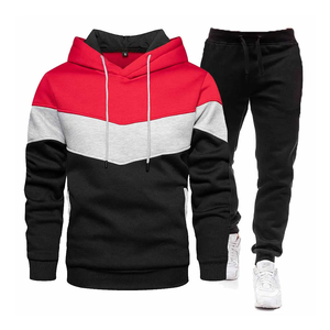 Survêtement d'hiver pour homme en coton 100% respirant, léger, de haute qualité, à capuche, deux pièces, motif uni, sur mesure - Product Image 3