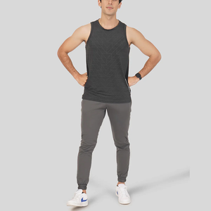 Débardeur de sport grande taille pour hommes Taille incluse Prêt à expédier Débardeur d'entraînement en polyester durable Fournisseur OEM de haute qualité pour hommes - Product Image 3