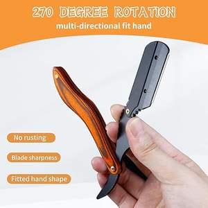 Maquinilla de afeitar profesional de borde recto, afeitadora manual para hombres para peluquero - Product Image 5