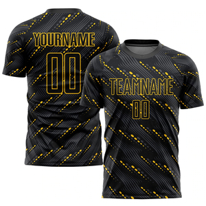 Maillot de football pour hommes en tissu polyester 100% respirant, personnalisé, sublimation or noir, nouvelle arrivée été, meilleure qualité - Product Image 1